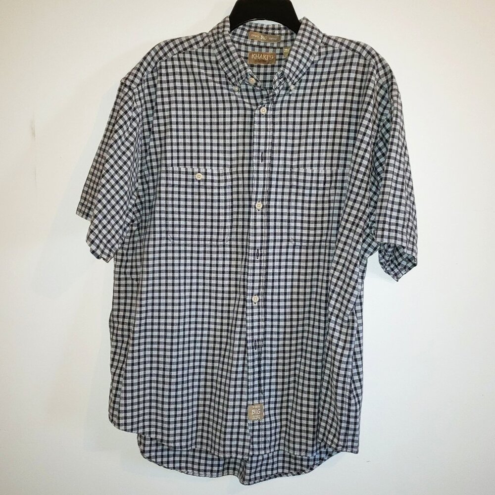 Khaki's by Arrow Big Oxford Mens Short Sleeve XL-T Button Down